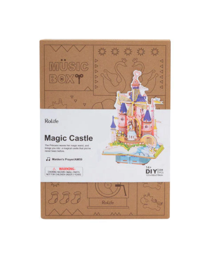 Robotime 3D Wooden Music Box - Magic Castle (3)