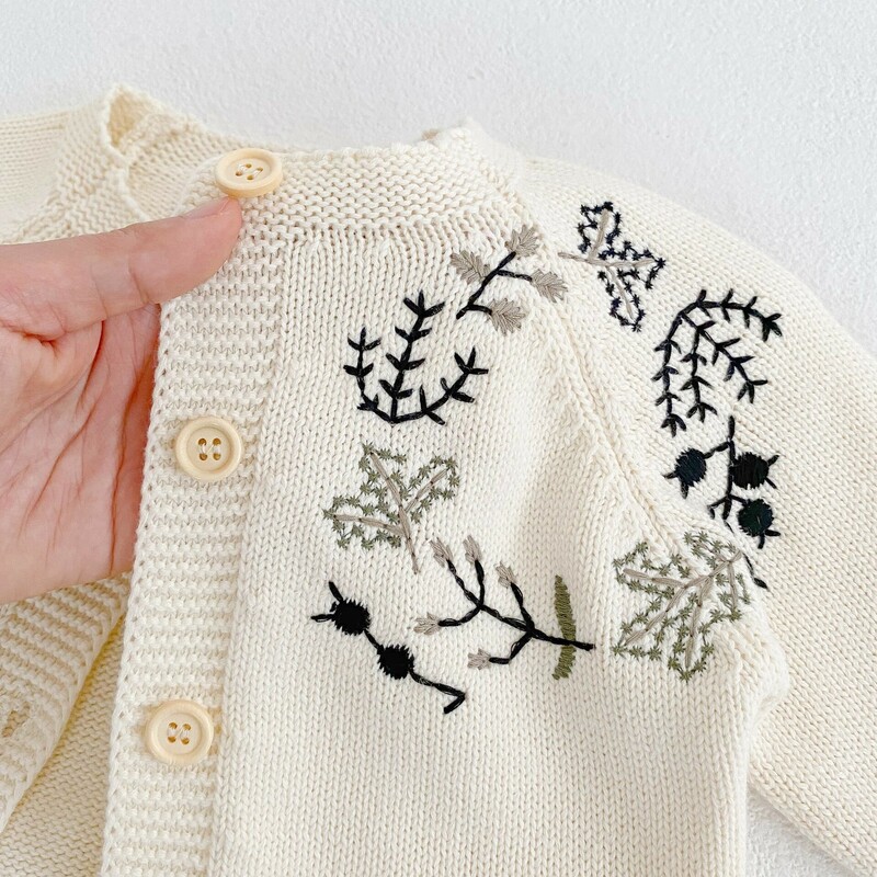 Baby Girl's Cardigan Embroidered Floral (6)