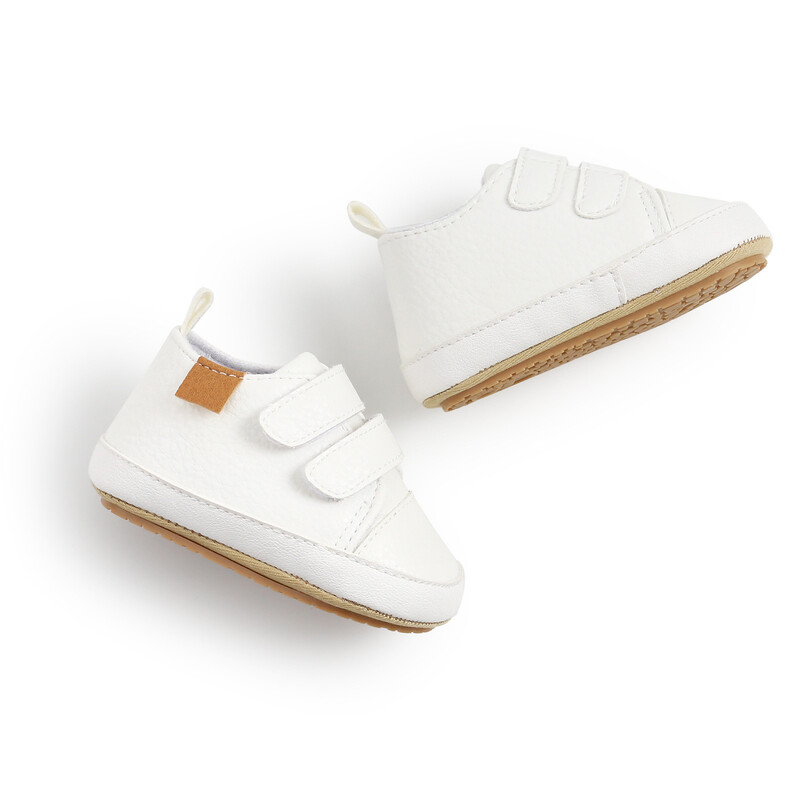 MyGGPP Baby PU Leather Shoes First Walkers - White (5)