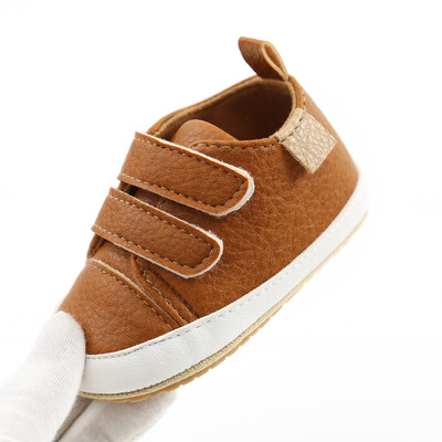 MyGGPP Baby PU Leather Shoes First Walkers - Brown (8)