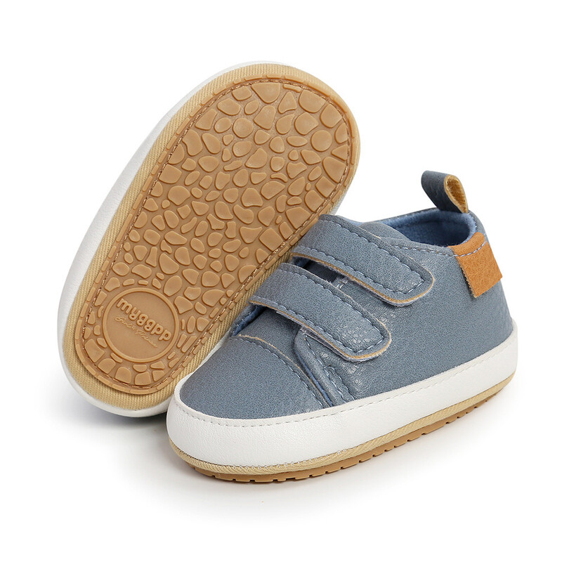 MyGGPP Baby PU Leather Shoes First Walkers - Blue (5)