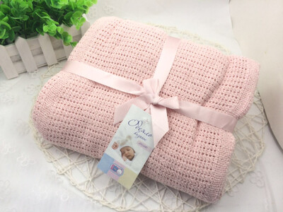 Cotton Cellular Baby Blanket (3)