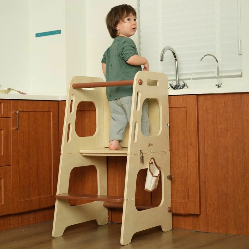 Classic World Convertible Learning Tower and Table - Wooden Learning ...