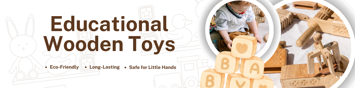 Brown And White Illustrated Handmade Wooden Toys Sets Etsy Shop Cover.png